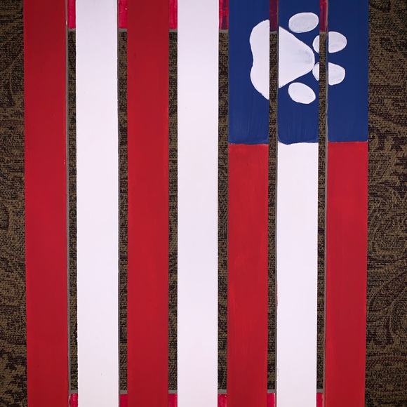 American flag paw print plaque - Picture 2 of 2